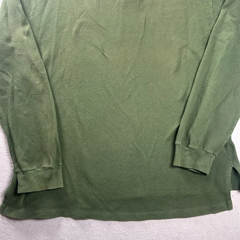 Vintage Polo Ralph Lauren Rugby Shirt Mens 2XL Striped Collar Long Sleeve Pony